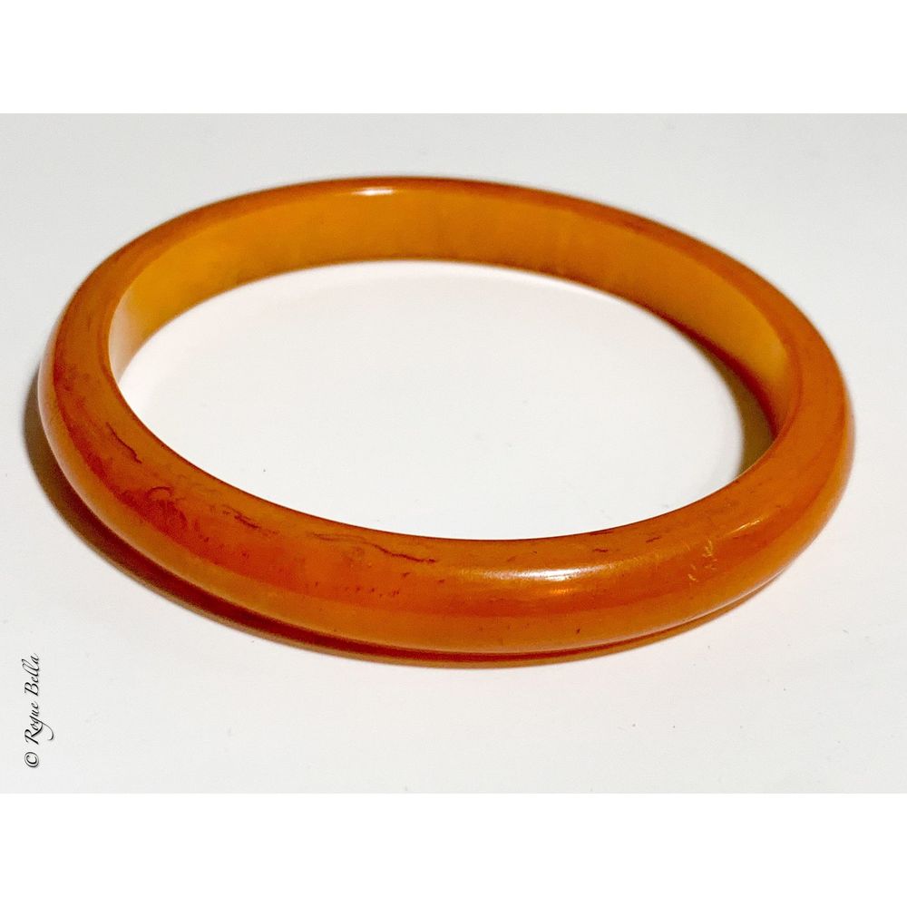 Vintage Egg-yolk Bakelite Bangle Bracelet
